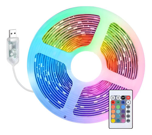 Guia De Luces Led Rgb Con Control Remoto Y App 6 Metros Rgb
