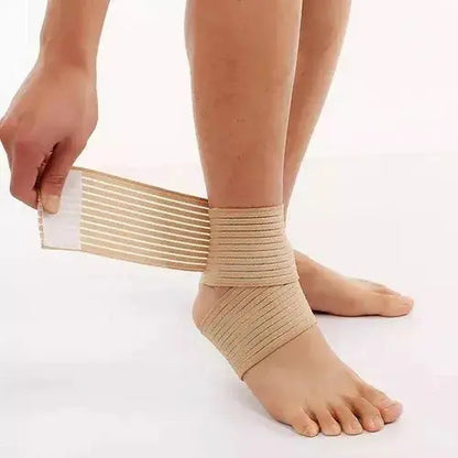 Venda Elastica De Compresion Para Tobillo Con Velcro 2 Pares Beige