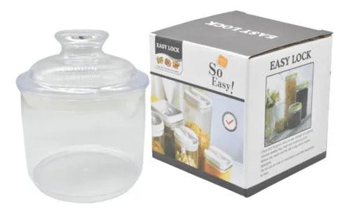 Recipiente Frasco Acrílico Hermético 400ml Cocina Tapa Transparente