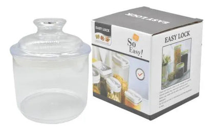 Recipiente Frasco Acrílico Hermético 400ml Cocina Tapa Transparente
