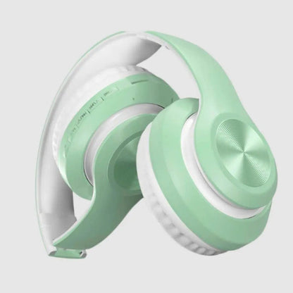 N/a.1 Audífonos Inalámbricos, Modelo Stn.39, Audífonos Bluetooth, Audífonos Con Micrófono Incluido, Conexión Inalámbrica, Audífonos Recargables Con Puerto Usb. Estilo Diadema.(verde) Verde Claro
