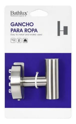 Gancho Perchero Baño Acero Pared Toalla Acero 6.5x5.5cm Plateado