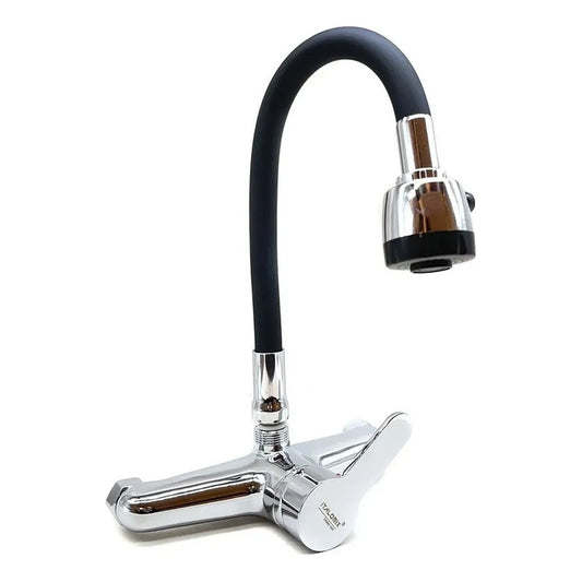 Monocomando Mesada Cocina Canilla Flexible Pared Grifo 20cm