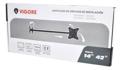 Soporte Televisor Tv Led Extensible 14 A 42 Pulgadas Pared Negro-1