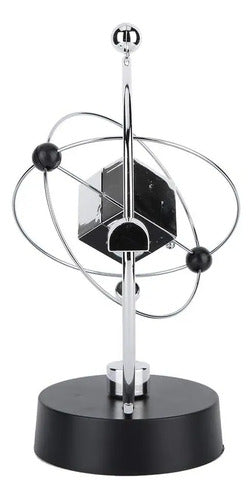 Adorno Pendulo Movimiento Perpetuo Orbital Decoracion Mesa Plateado