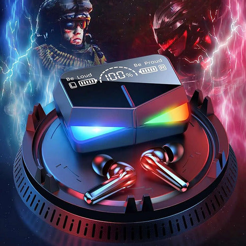 Auriculares Inalambricos Bluetooth 5.3 Rgb Gamer Ios Android Negro