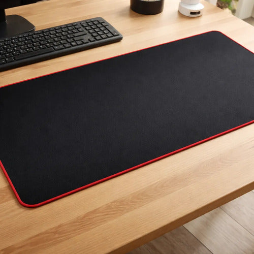 Mousepad Gamer Xl Base Goma Antideslizante Alfombrilla Tela Rojo Liso