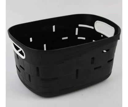 Canasto Cesto Organizador Plástico Multiuso Asas 32,5cm Negro