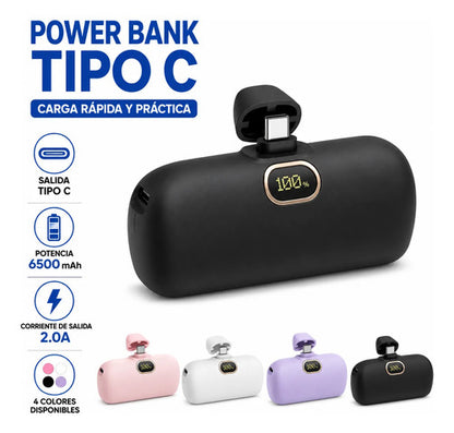 Power Bank Tipo C 6500mah Portátil Cargador Externo 2.0a Aleatorio - 4 Colores