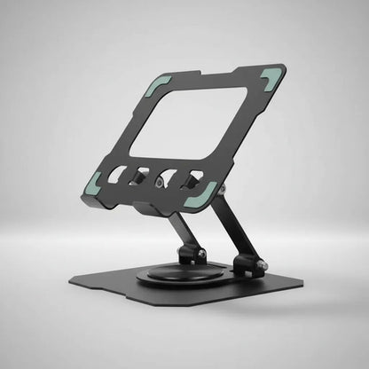 Soporte Base Plegable Tablet Celular Aluminio Ajustable 360 Negro