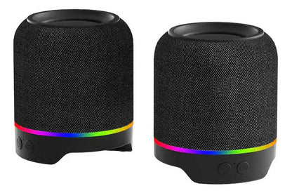 Parlante Portatil Bluetooth Con Luces Led Rgb 1200mah Negro