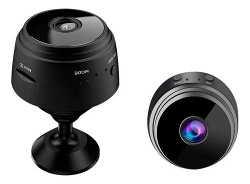 Mini Camara Wifi Inalambrica Hd Vision Nocturna Soporte App Negro
