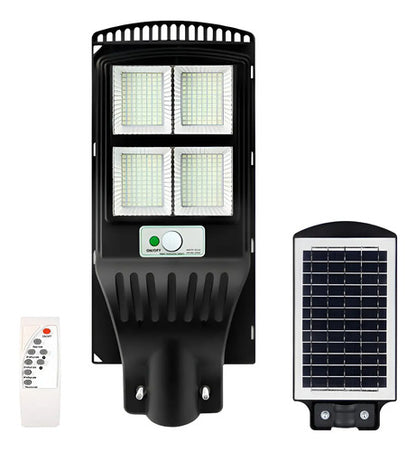 Foco Solar Led Exterior Sensor De Movimiento Reflector 120w Negro Blanco