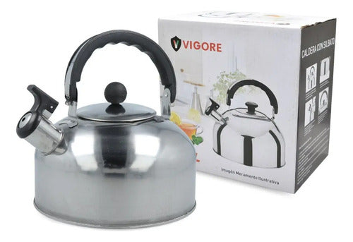 Caldera Silvadora 3 Litros Acero Inoxidable Cocina Plateado