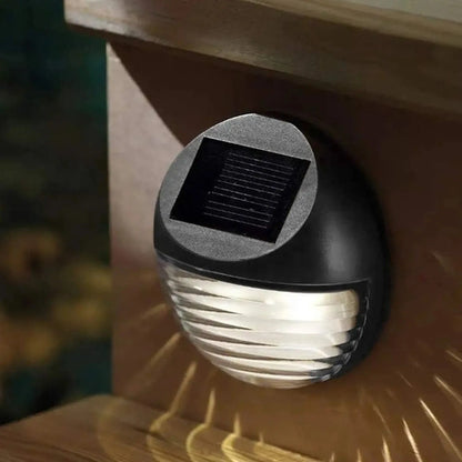 X2 Foco Aplique Tortuga Carga Solar Lampara Redonda Exterior Negro
