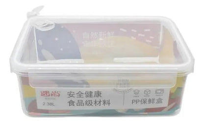 Recipiente Contenedor Hermetico Plastico Valvula 2.38l 24cm Blanco