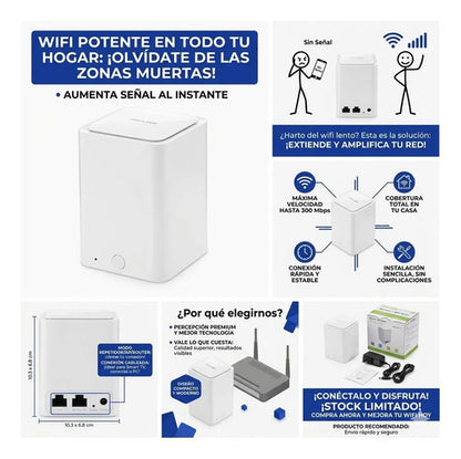Repetidor Wifi Amplificador 300mbps 2.4g Inalambrico