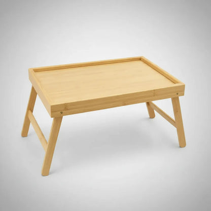 Mesa Bandeja Desayunadora Bambú Mesa Plegable 50x30x22cm Natural