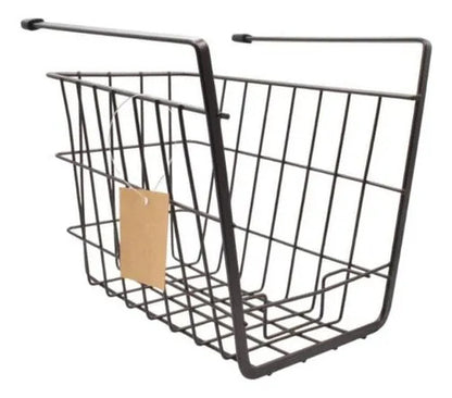 Estante Canasto Metal Colgante Organizador 25x21x20cm Marrón