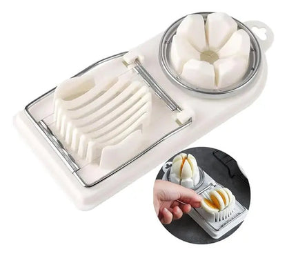 Corta Huevo Rebanador Cortador Manual Blanco