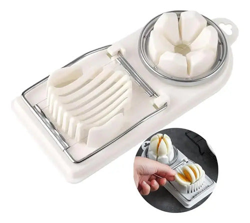 Cortador Picador Para Huevo Rebanadas Manual Blanco