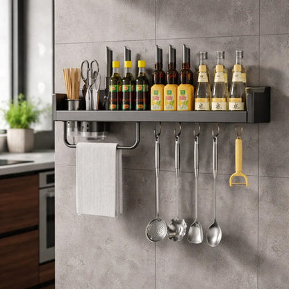 Organizador Cocina De Pared Colgante Estante Cubiertos Gris