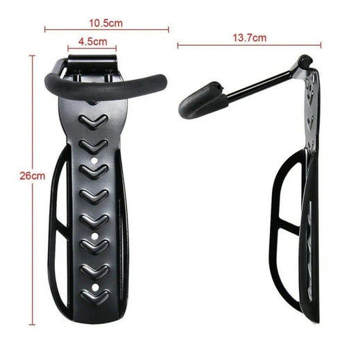 Gancho Soporte Colgar La Bicicleta Forma Vertical Ditron Color Negro