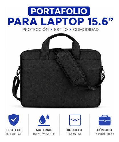 Maletín Portafolio Notebook Notebook Funda Impermeable 15.6 Aleatorio - 2 Colores 156