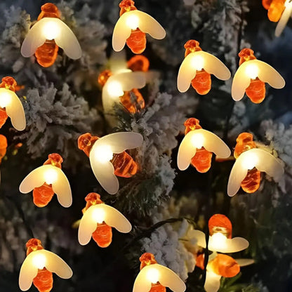 Guia Solar Guirnalda Luces Led Calidas Y Rgb Lamparas 5 Mts