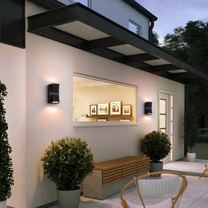 Set X2 Foco Pared Bidireccional Lampara Aplique Exterior