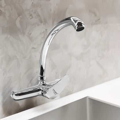 Monocomando 20cm Pico Cromado Canilla Cocina Pared Mesada