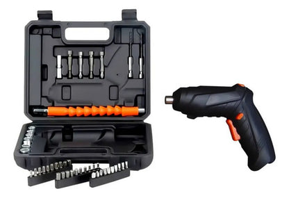 Destornillador Atornillador Taladro Recargable Accesorios Negro 0