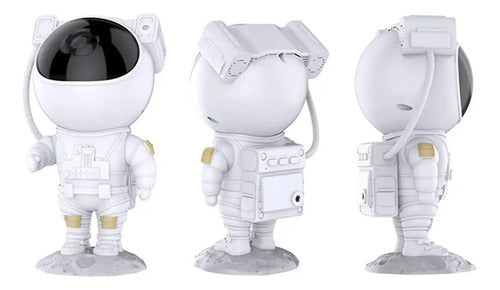 Lampara Veladora Proyector De Galaxia Astronauta Con Control Blanco