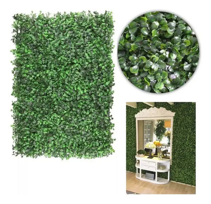 X2 Enredadera Pared Artificial Planta Decorativa 60x40cm Verde