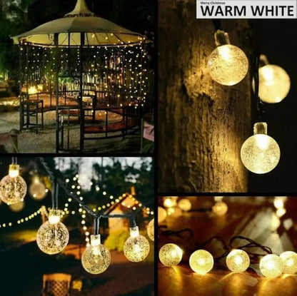 Guirnalda Solar Guia Luces Led Calidas Lamparas Decorar 10mt