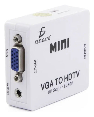 Adaptador Vga A Hdmi Con Audio Y Video Para Pc, Para Conectar Laptop A Tv