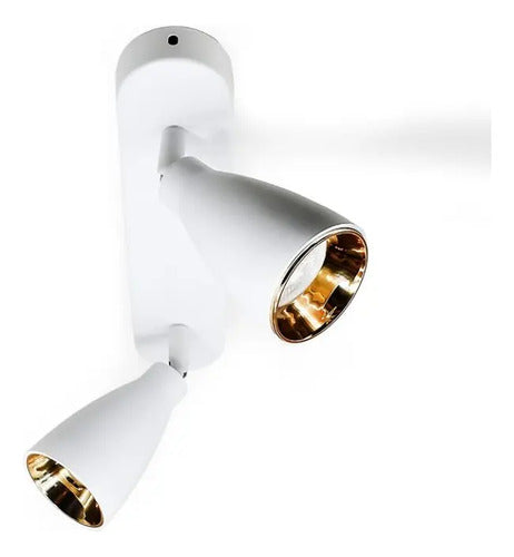 Foco Pared Techo Aplique Luminaria Lampara Blanco Blanco