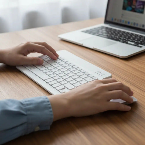 Teclado Y Mouse Inalambrico Bluetooth Recargable Combo