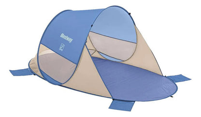 Carpa Refugio Playa Autoarmable Cortaviento Filtro Uv 80 2m Azul