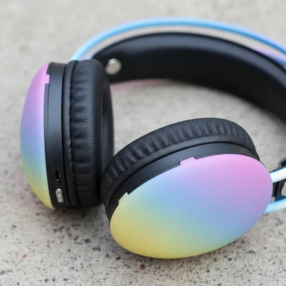Auriculares Bluetooth Vincha Ergonómica Led Rgb Usb Tf Fm Aleatorio - 2 Colores