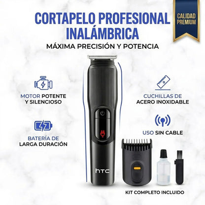 Cortapelo Htc Regulable Hoja T Inalambrica Pantalla Lcd Negro
