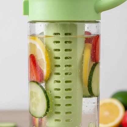 Botella Plástica Deportiva Infusor Sorbito Tapa Rosca Asa Verde