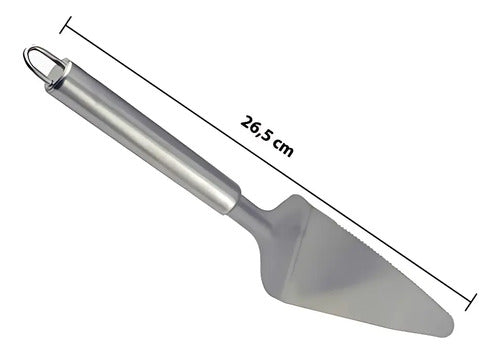 Espatula Pala Para Cortar Y Servir Torta De Acero Inoxidable Plateado
