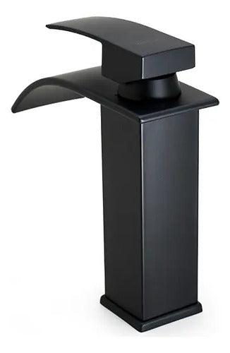 Monocomando Negro Lavatorio Canilla Baño Mezcladora Pileta