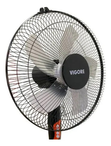 Ventilador De Pie 16 Pulgadas 5 Aspas Metal 40w Ajustable 40.6 Cm Negro Gris