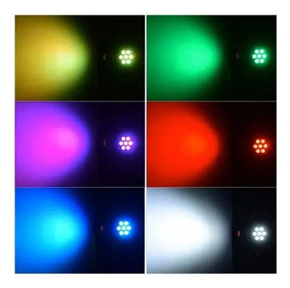 Foco Fiesta Disco Cabeza Movil Robotico Par 7 Led Rgbw Dmx