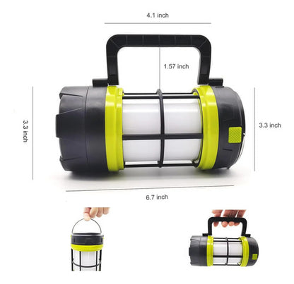Farol Linterna Recargable Foco Solar Camping Con Cable Usb Negro