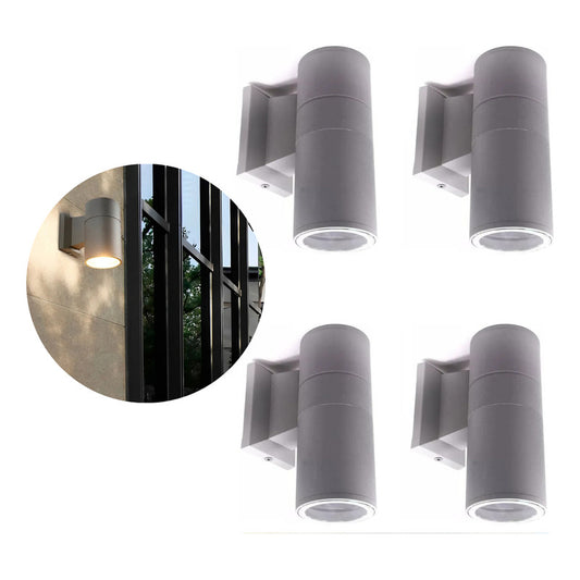 Set X4 Aplique Pared Exterior Luminaria Foco Unidireccional