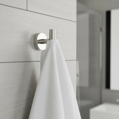 Gancho Perchero Baño Acero Pared Toalla Acero 6.5x5.5cm Plateado