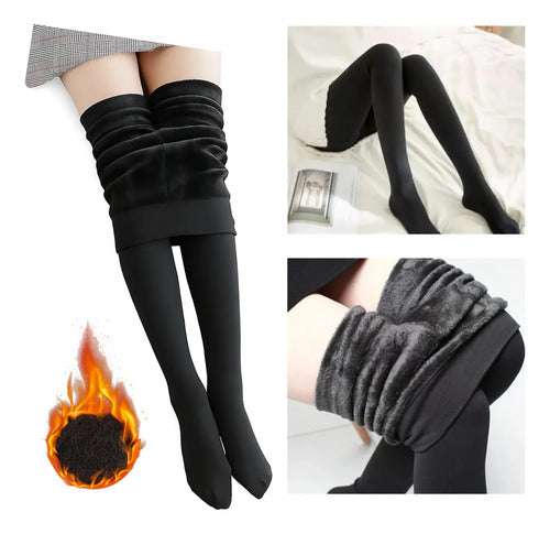 Medias Termicas Mujer Can Can Leggins Corderito Talle Unico